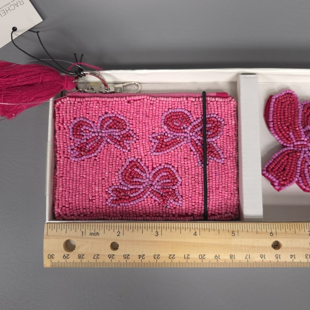 RACHEL ZOE Womens New Set 2 Pc Coin Purse & Charm Pink One Size RGT32510 - Picture 4 of 7